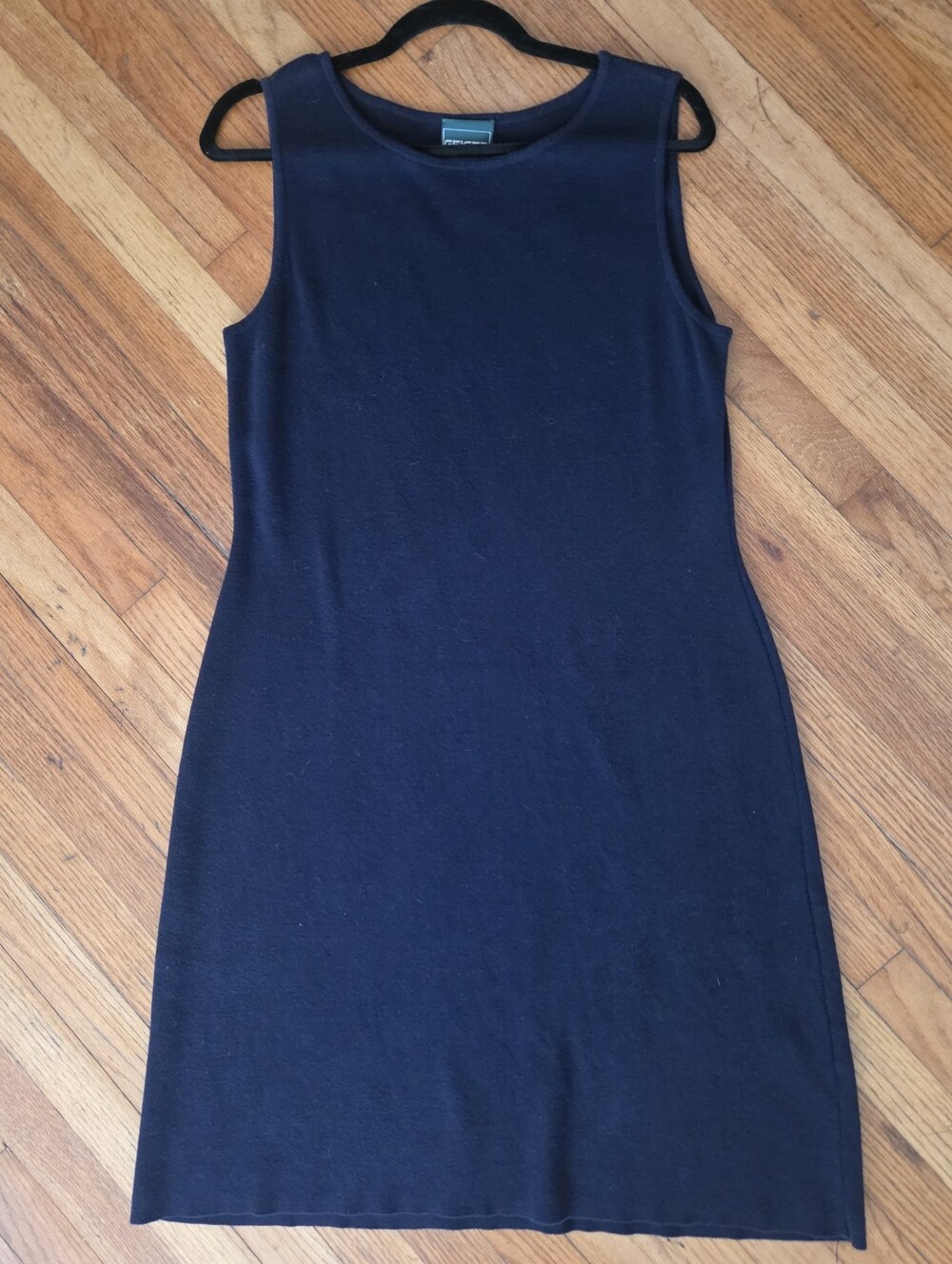 Geiger Austria Navy Cotton Modal Sleeveless Knit Dress Fits US Large